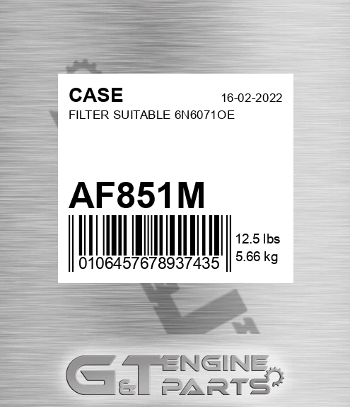 AF851M Filter Suitable 6n6071oe