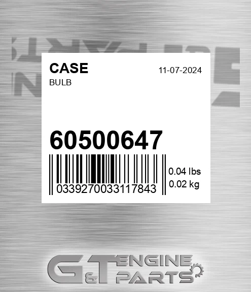 60500647 CASE Bulb