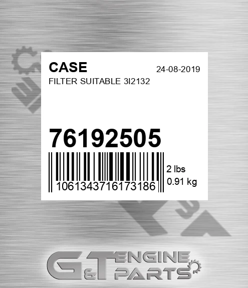 76192505 Filter Suitable 3i2132