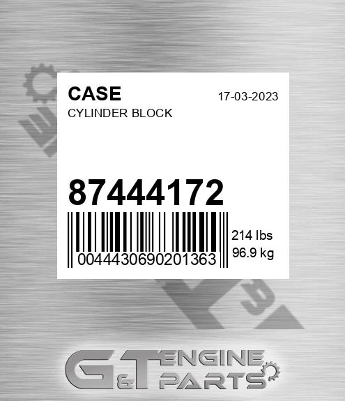 87444172 Cylinder Block