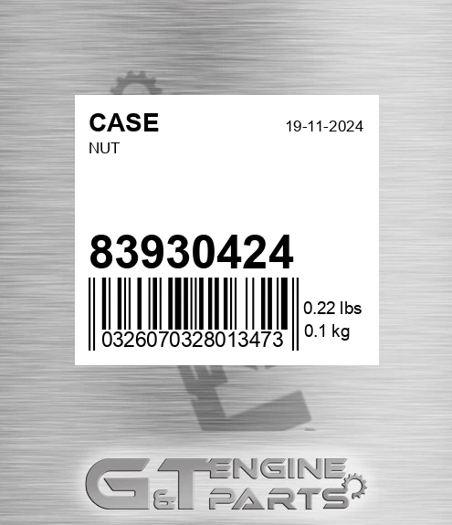 83930424 CASE Nut
