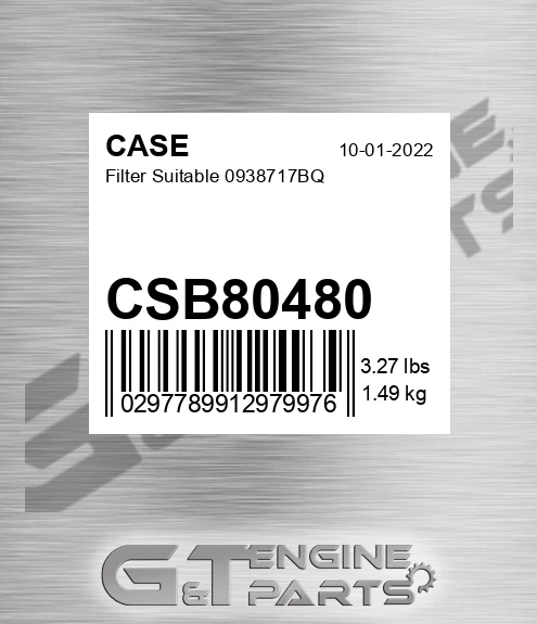 CSB80480 Filter Suitable 0938717bq