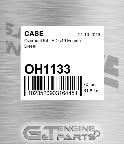 OH1133 CASE Overhaul Kit - Ad4/49 Engine - Diesel