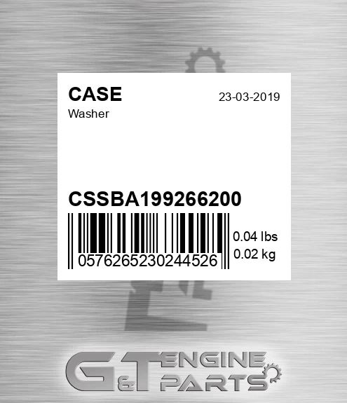 CSSBA199266200 Washer