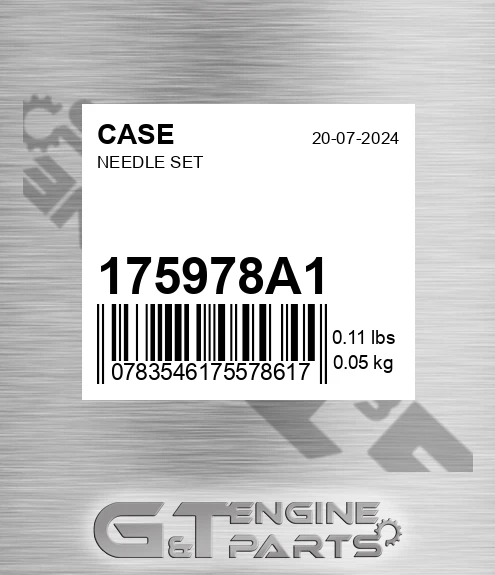 175978A1 CASE Needle Set