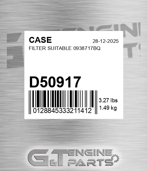 D50917 Filter Suitable 0938717bq