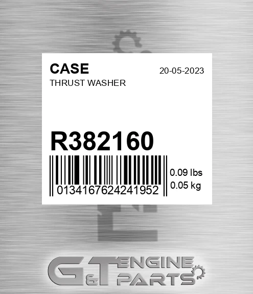 R382160 CASE Thrust Washer