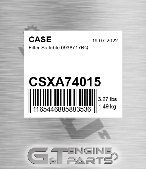 CSXA74015 Filter Suitable 0938717bq