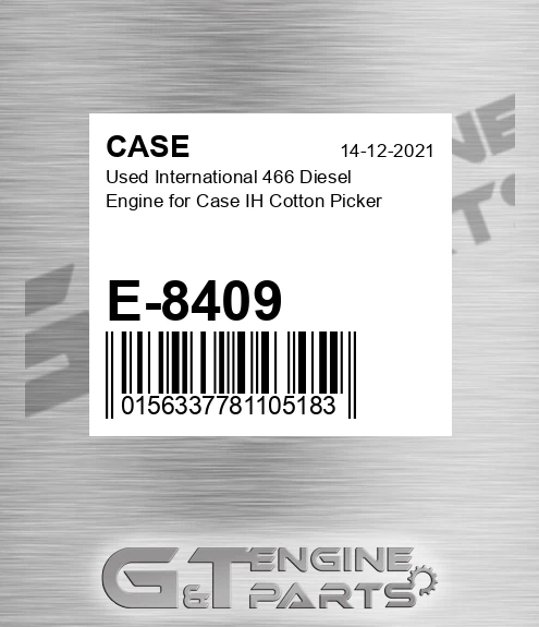 E-8409 CASE Used International 466 Diesel Engine For Case Ih Cotton Picker