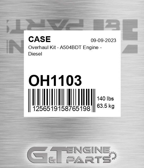 OH1103 CASE Overhaul Kit - A504bdt Engine - Diesel