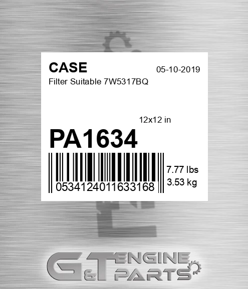 PA1634 CASE Filter Suitable 7w5317bq