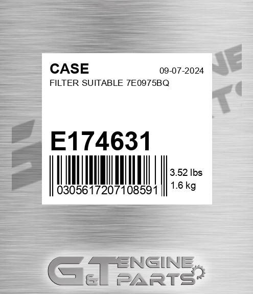 E174631 Filter Suitable 7e0975bq