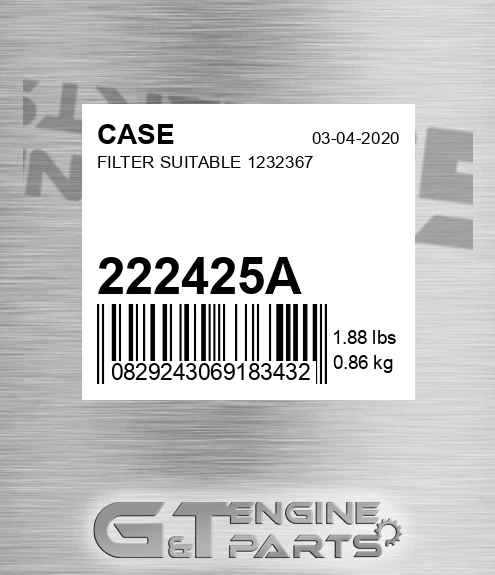 222425A CASE Filter Suitable 1232367