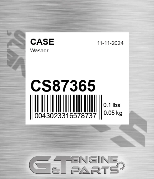 CS87365 CASE Washer