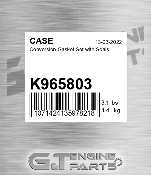 K965803 CASE Conversion Gasket Set With Seals