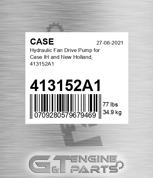 413152A1 CASE Hydraulic Fan Drive Pump For Case Ih And New Holland,