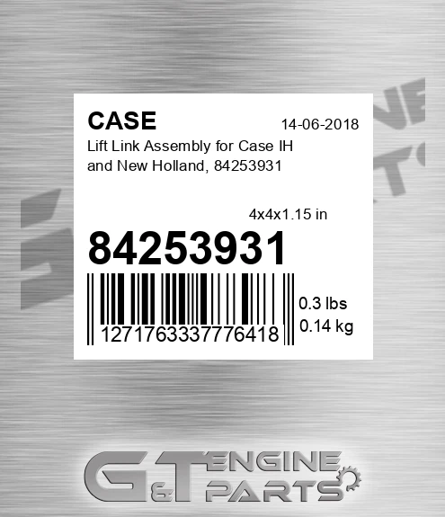 84253931 Lift Link Assembly For Ih And New Holland,