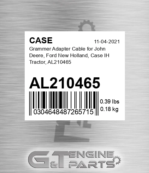 AL210465 Grammer Adapter Cable For John Deere, Ford New Holland, Ih Tractor,