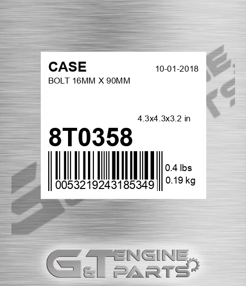 8T0358 Bolt 16mm X 90mm