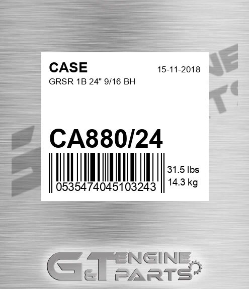 CA880/24 Grsr 1b 24" 9/16 Bh for CASE