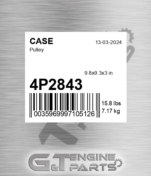 4P2843 CASE Pulley