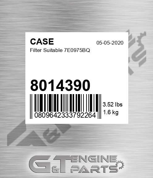 8014390 Filter Suitable 7e0975bq