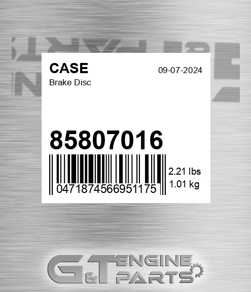 85807016 Brake Disc