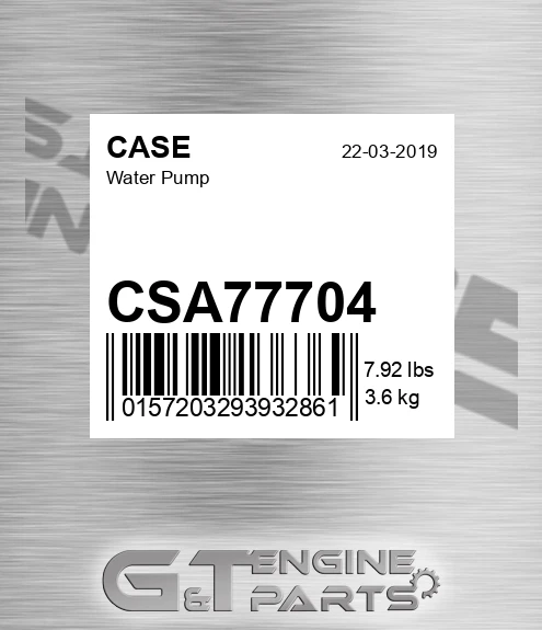 CSA77704 Water Pump