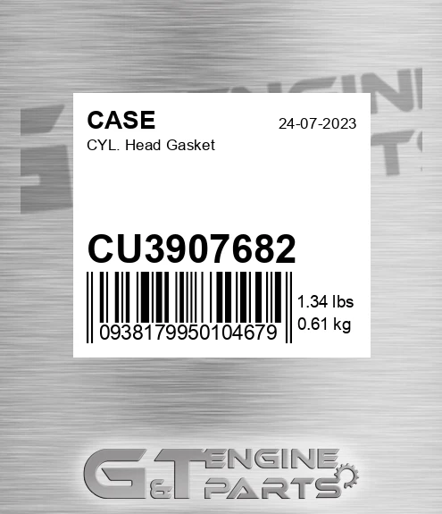 CU3907682 CASE Cyl. Head Gasket