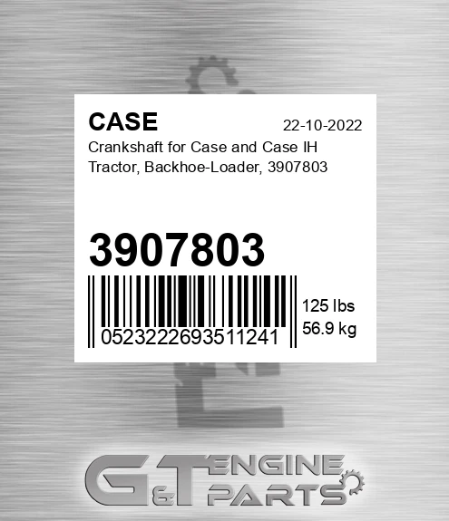 3907803 CASE Crankshaft For Case And Case Ih Tractor, Backhoe-loader,