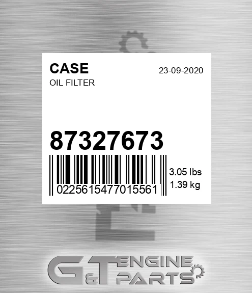 87327673 Oil Filter