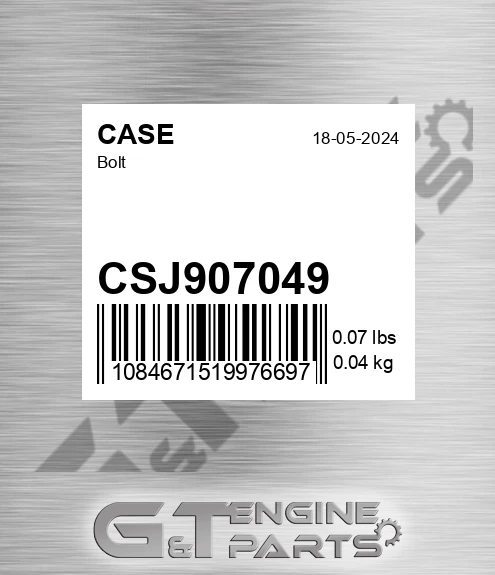 CSJ907049 Bolt for CASE