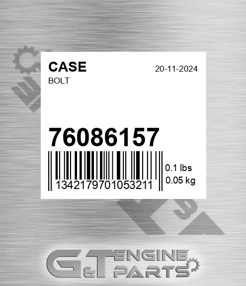 76086157 Bolt for CASE