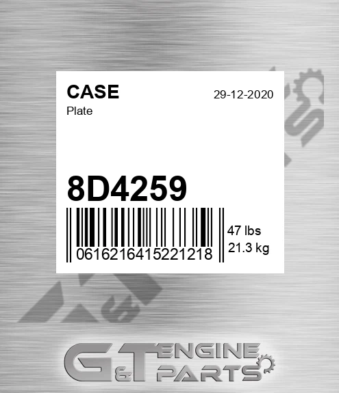 8D4259 Plate