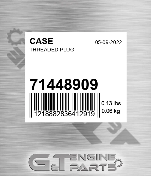 71448909 Threaded Plug
