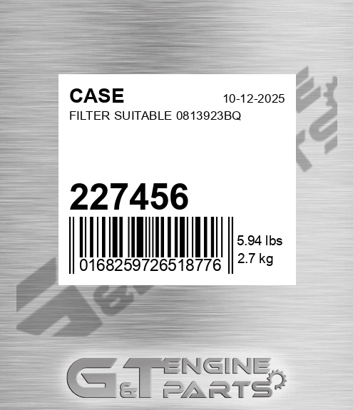 227456 Filter Suitable 0813923bq