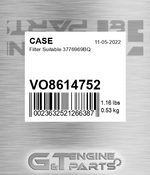 VO8614752 CASE Filter Suitable 3776969bq