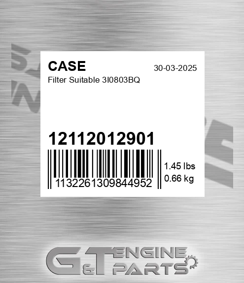 12112012901 Filter Suitable 3i0803bq