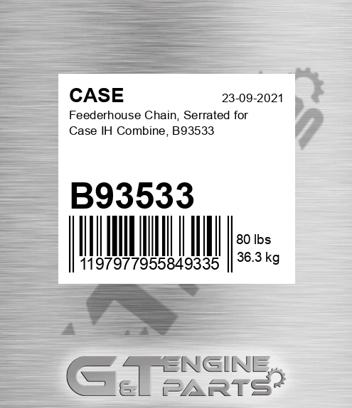 B93533 CASE Feederhouse Chain, Serrated For Case Ih Combine,