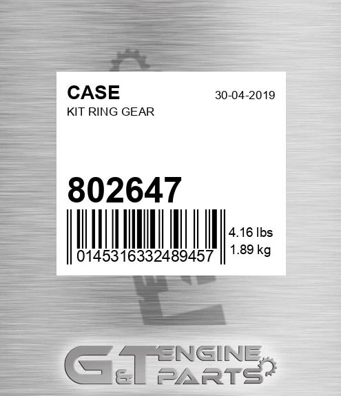 802647 Kit Ring Gear