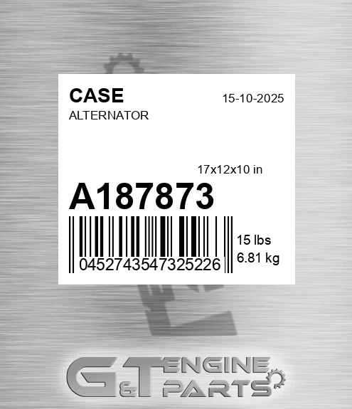 A187873 CASE Alternator