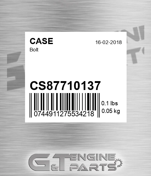 CS87710137 Bolt