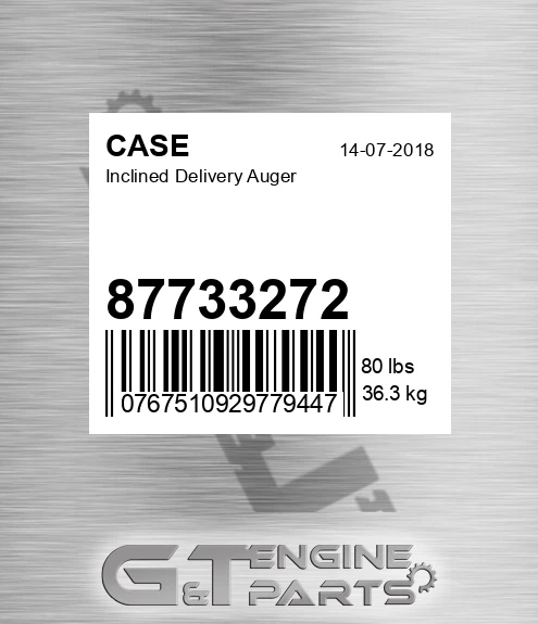 87733272 Inclined Delivery Auger