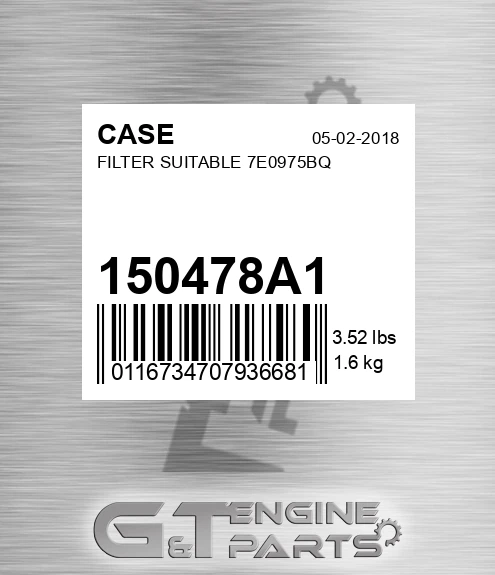 150478A1 Filter Suitable 7e0975bq