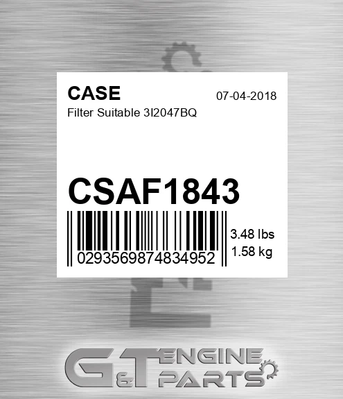 CSAF1843 Filter Suitable 3i2047bq
