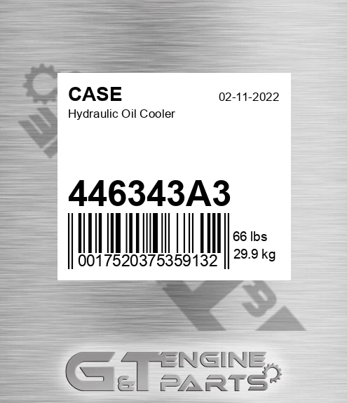 446343A3 CASE Hydraulic Oil Cooler