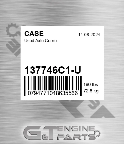 137746C1-U Used Axle Corner