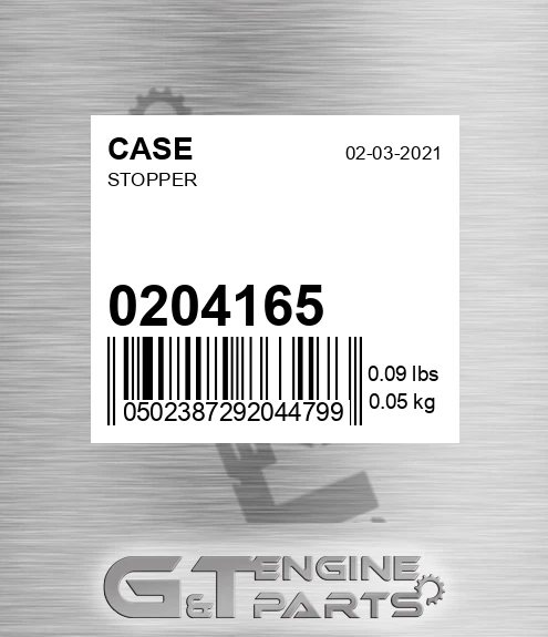 0204165 Stopper