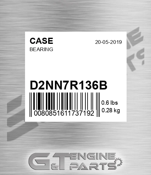 D2NN7R136B Bearing for CASE