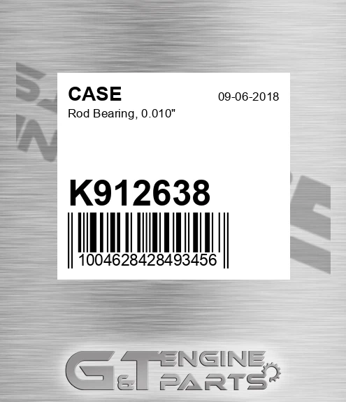 K912638 CASE Rod Bearing, 0.010"
